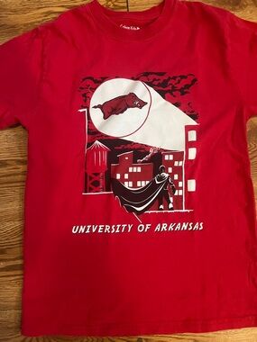 University of Arkansas Red Graphic Tee That Glows In The Dark